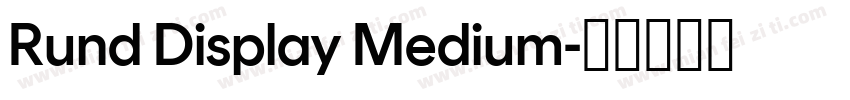 Rund Display Medium字体转换